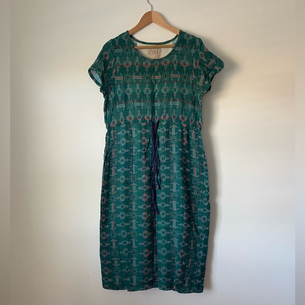 Ace & Jig Short Sleeve Midi Dress in Emerald Size Medium